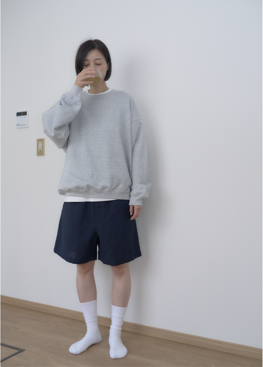 たあこ　ケース　スウェット AWASA・スーピマエイジングコットン クルーネック スウェット