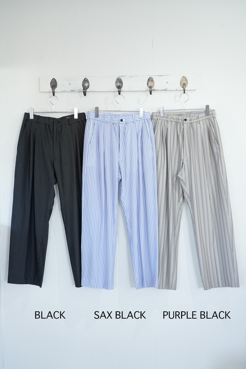 KANEMASA PHIL. 「36G Nylon Tuck Easy Pants」Black