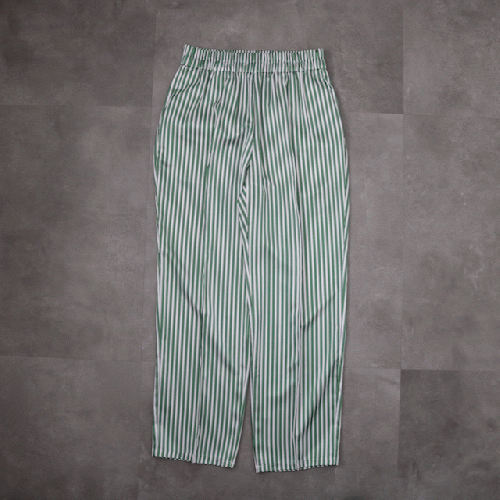 semoh・Printed Stripe Pin Tuck Easy Trousers
