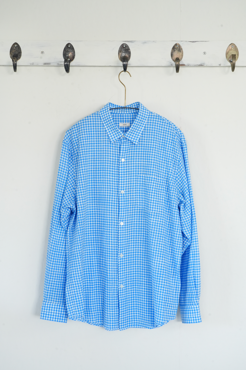 awasa・awasa regular collar check shirt