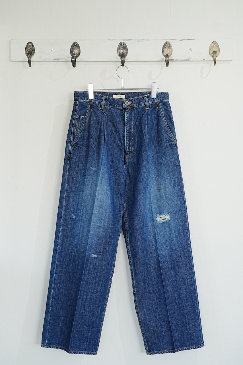 STEAF・ MEADOW DENIM PANTS (BLUE)