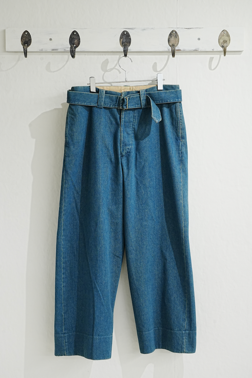 INTĒRIM・BELTED FRENCH ARMY MIL BAGGY TROUSER (AGED GARMENT WASH)