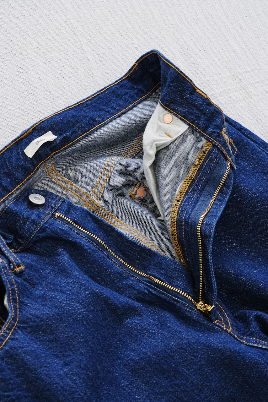 awasa・selvage light oz denim 5 pocket wide pants