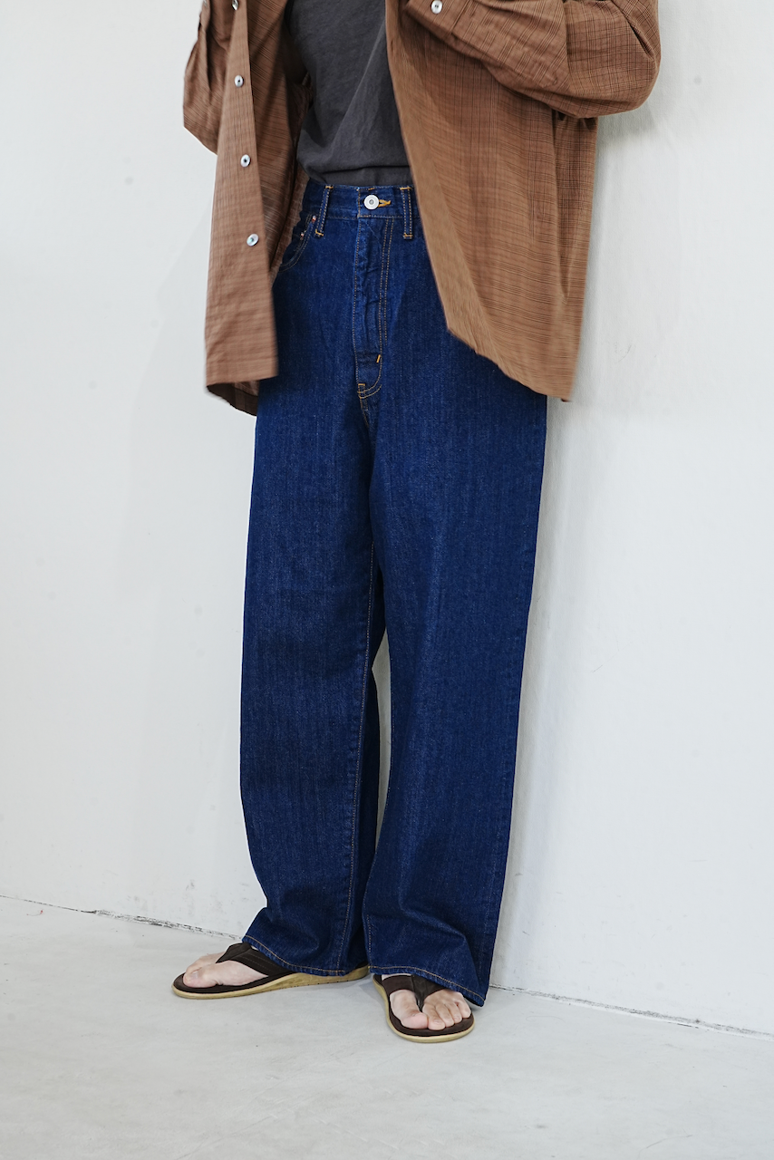 awasa・selvage light oz denim 5 pocket wide pants