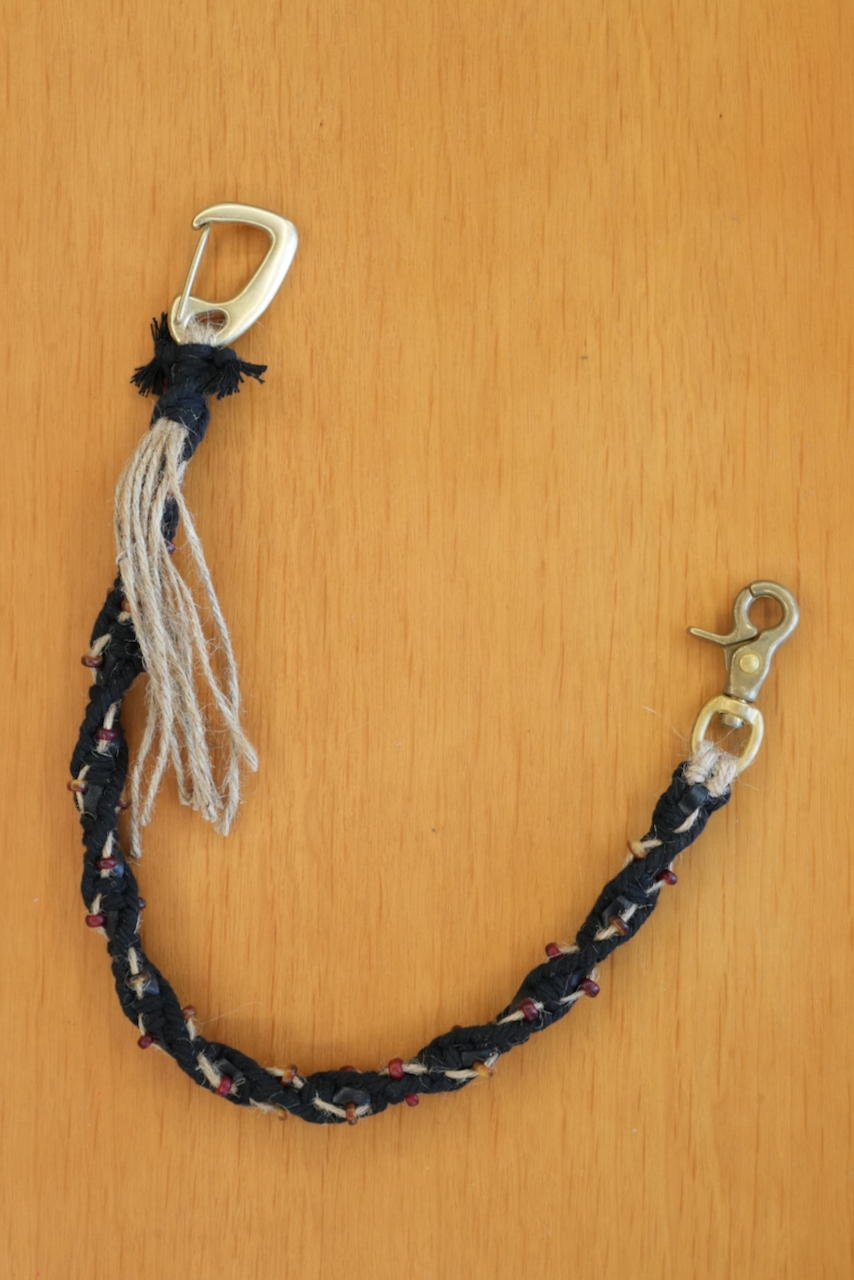 STEAF・HAND MADE ROPE CHAIN (IVORY BLACK)