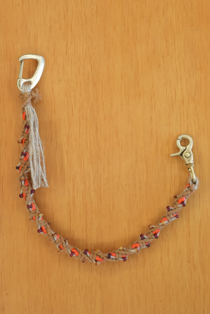 STEAF・HAND MADE ROPE CHAIN (HORN BEIGE)