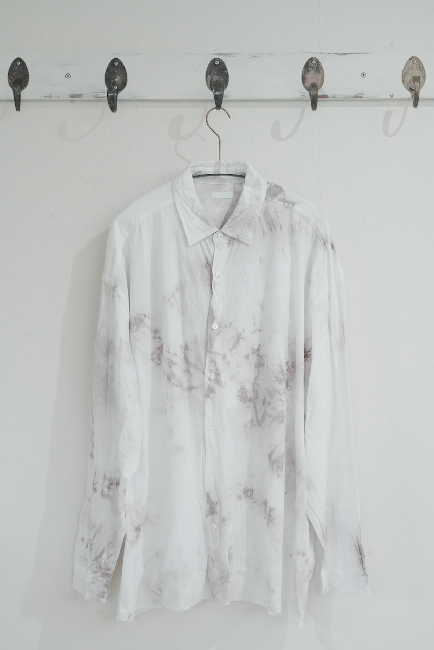 KANEMASA PHIL.  「46G Tie Dye Artisan Shirt」WHITE GRAY DYE