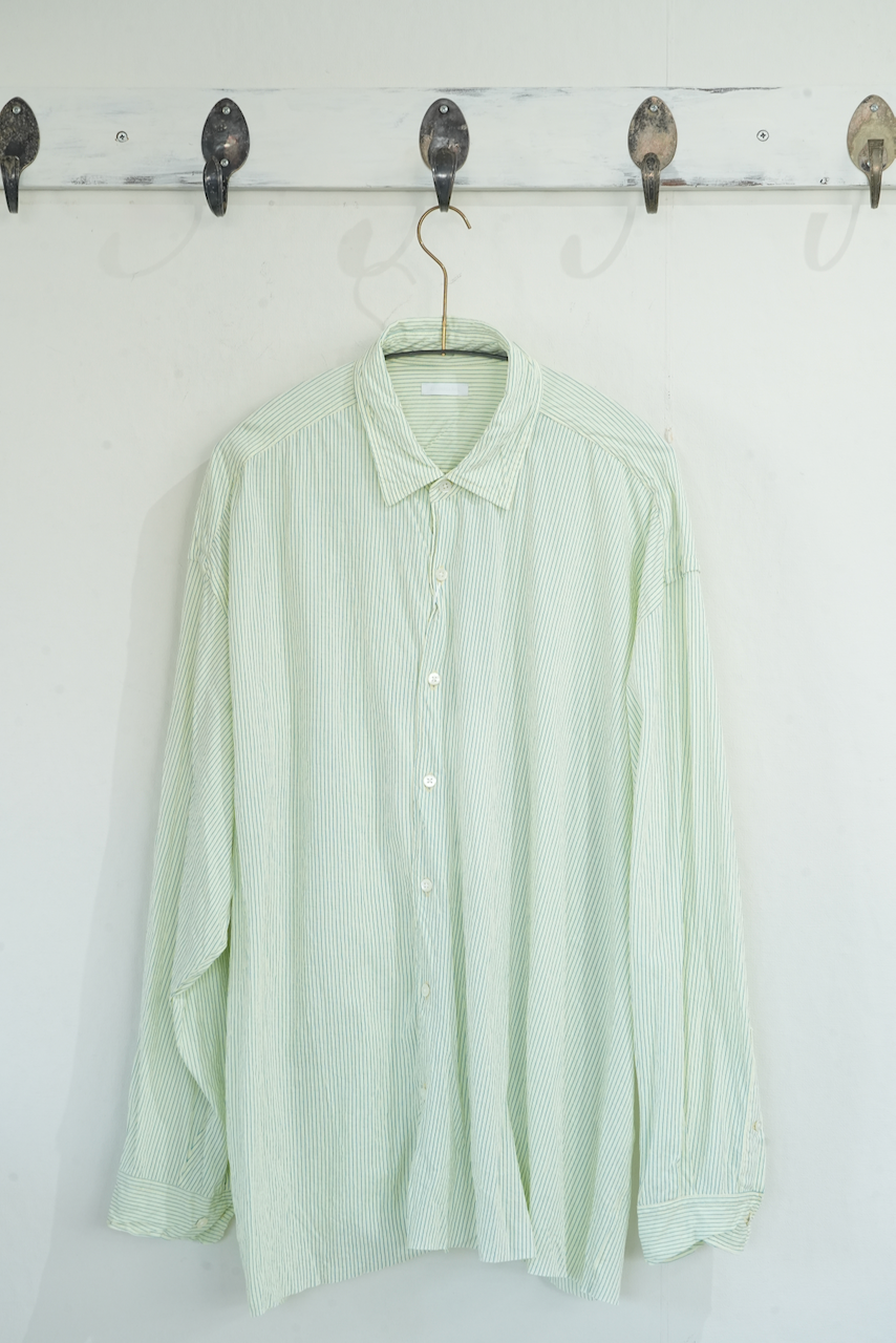 KANEMASA PHIL.  「46G Artisan Stripe Shirt 」YELLOW BLUE DYE