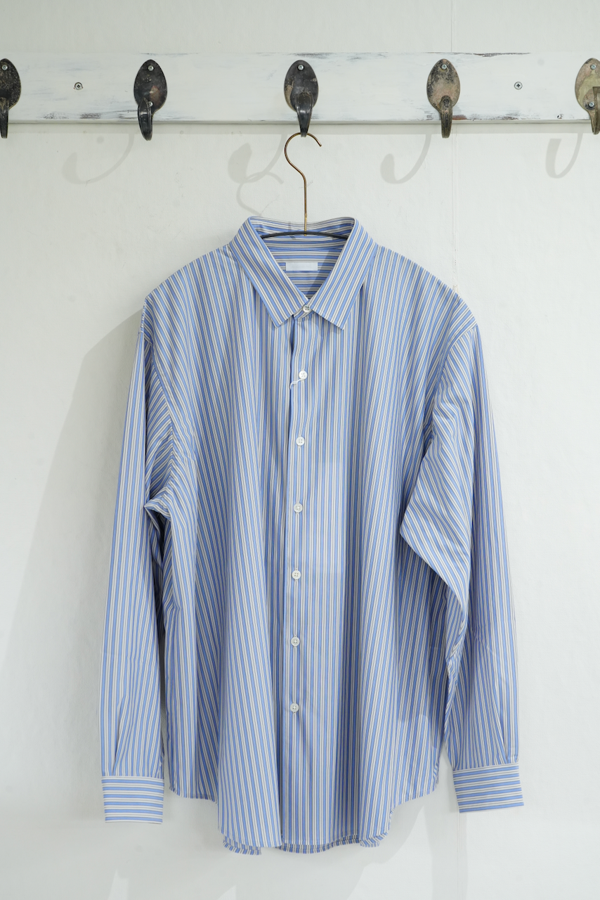 KANEMASA PHIL.  「46G Stripe Atmosphere Shirt」COL：SAX BLACK