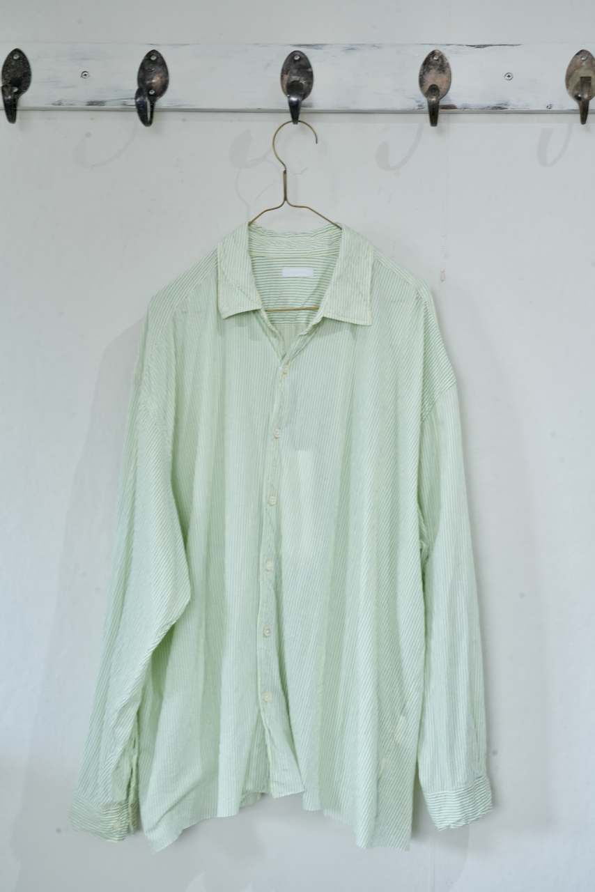 KANEMASA PHIL.  「46G Artisan Stripe Shirt 」YELLOW BLUE DYE