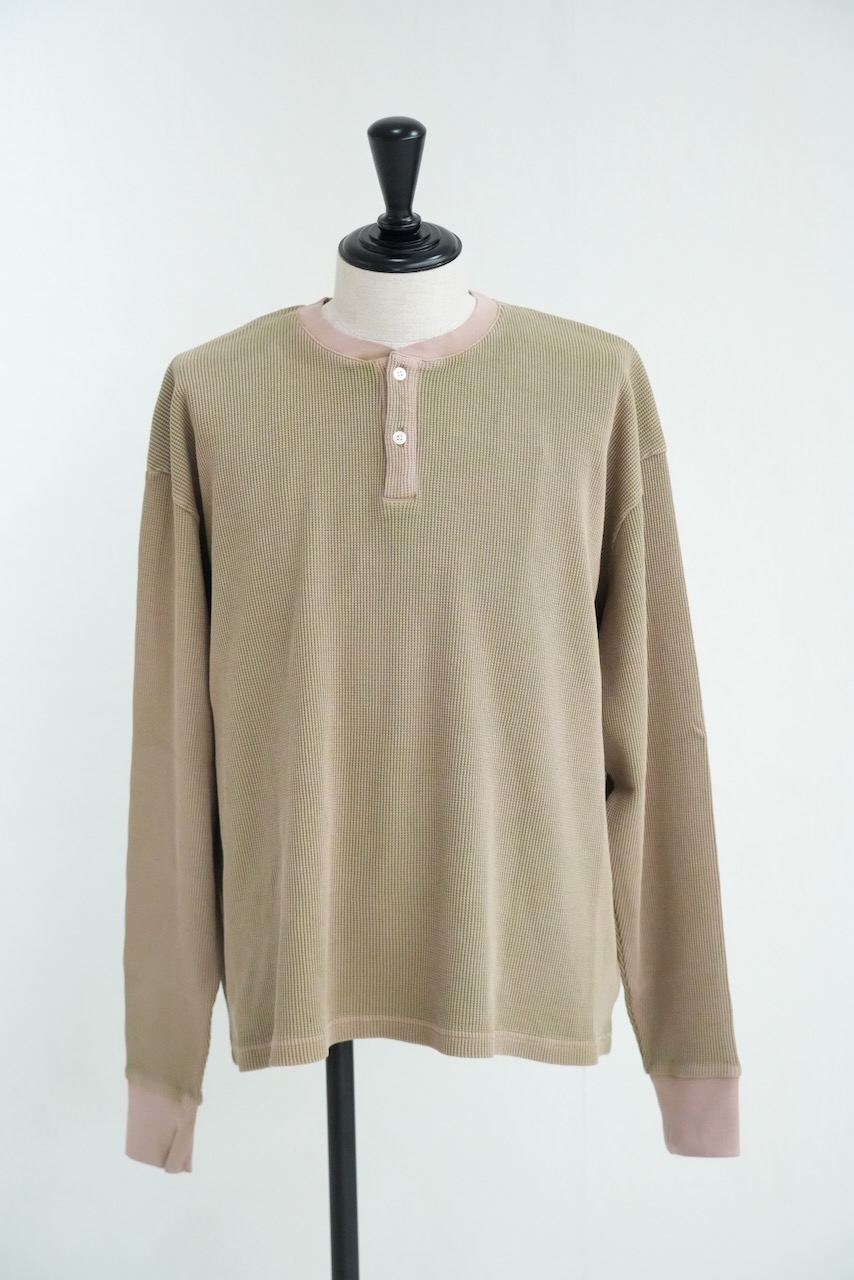 KANEMASA PHIL. 「18G Garment Dye Waffle」BEIGE