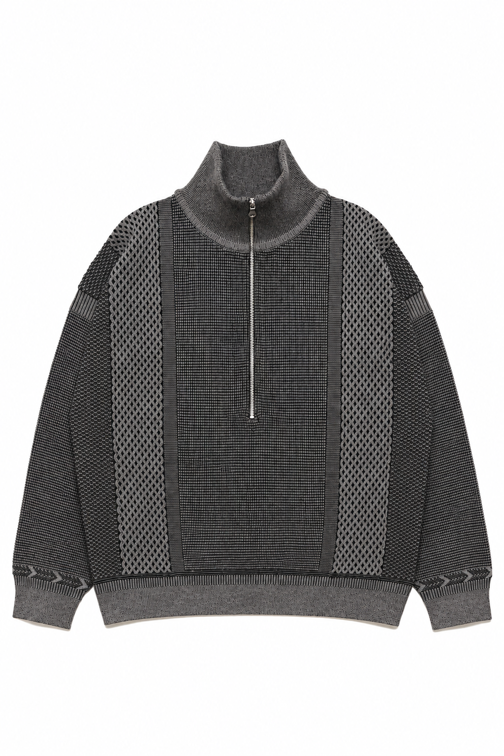 YASHIKI・Karita Half Zip Knit(GREIGE)