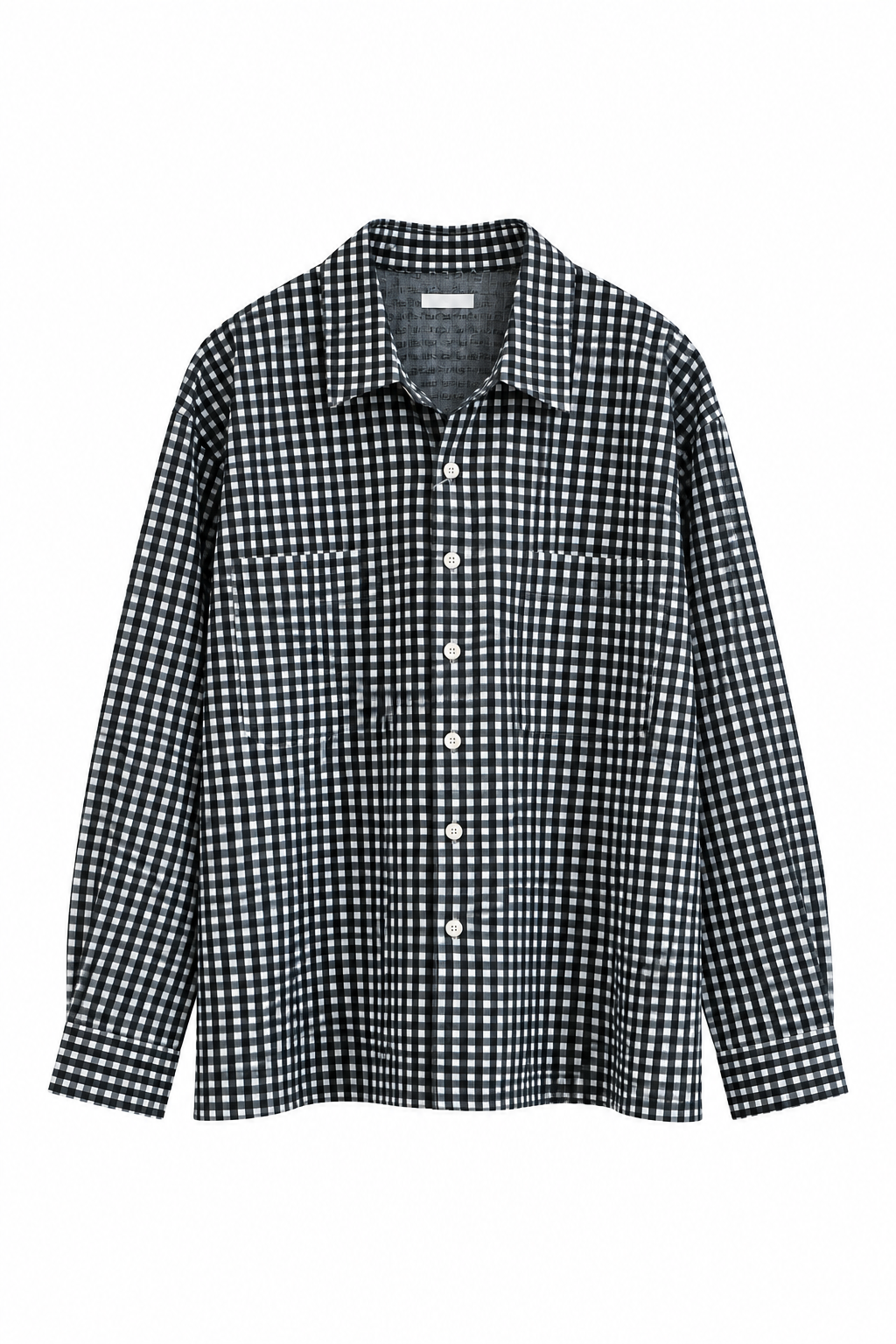 KANEMASA PHIL.  「36G Wool Check Balise Shirt」BLACK WHITE