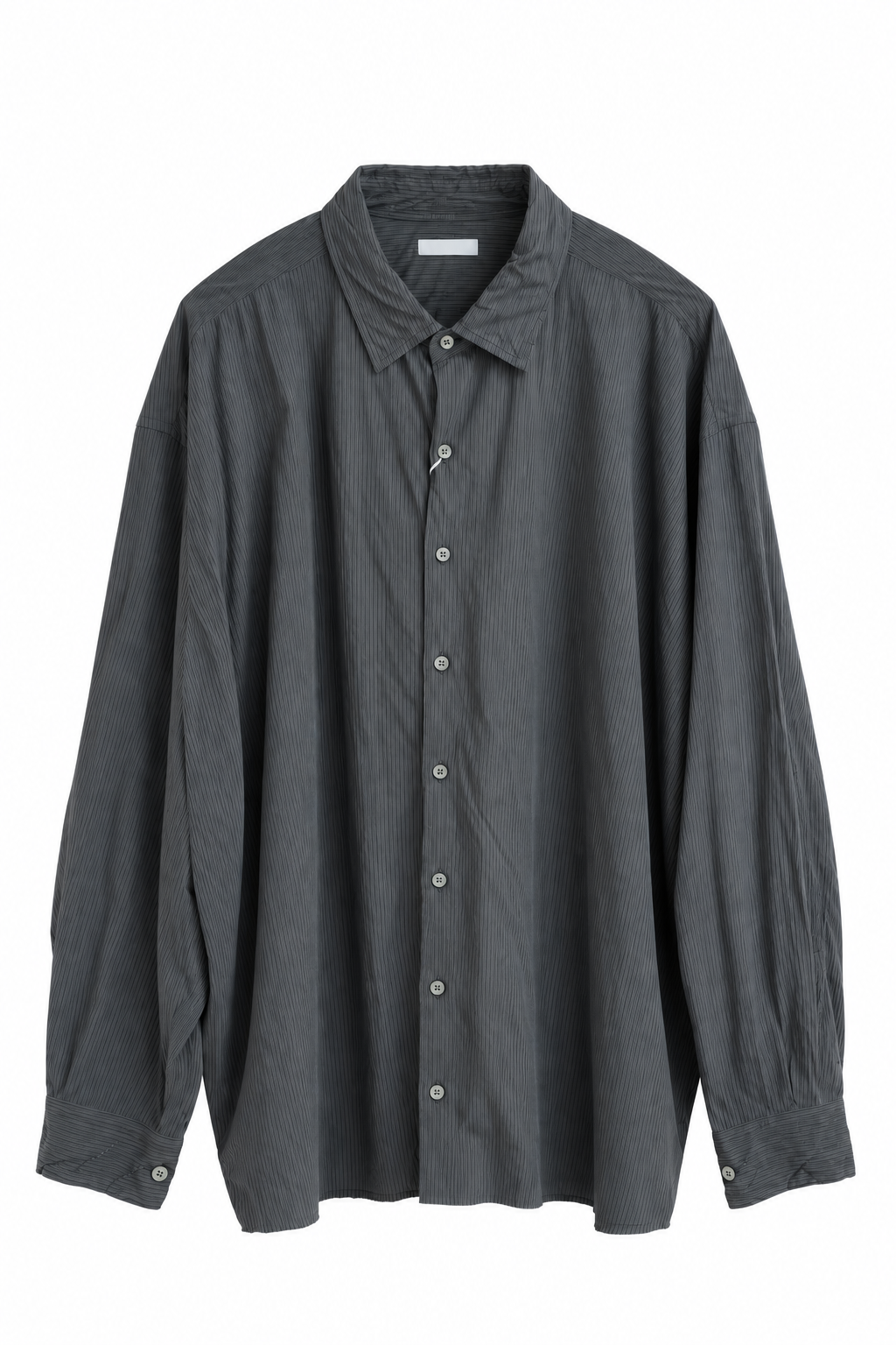 KANEMASA PHIL.  「46G Artisan Stripe Shirt 」CHARCOAL BLACK DYE