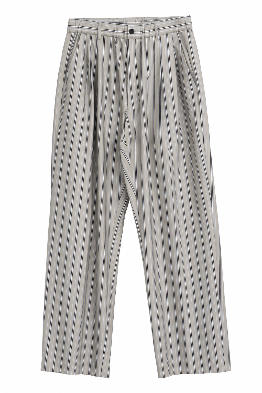 KANEMASA PHIL.  「46G Stripe Tuck Easy Pants」PURPLE BLACK
