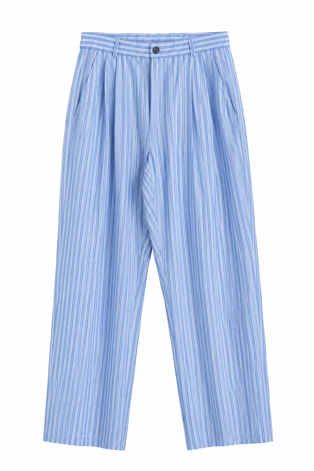 KANEMASA PHIL.  「46G Stripe Tuck Easy Pants」SAX BLACK