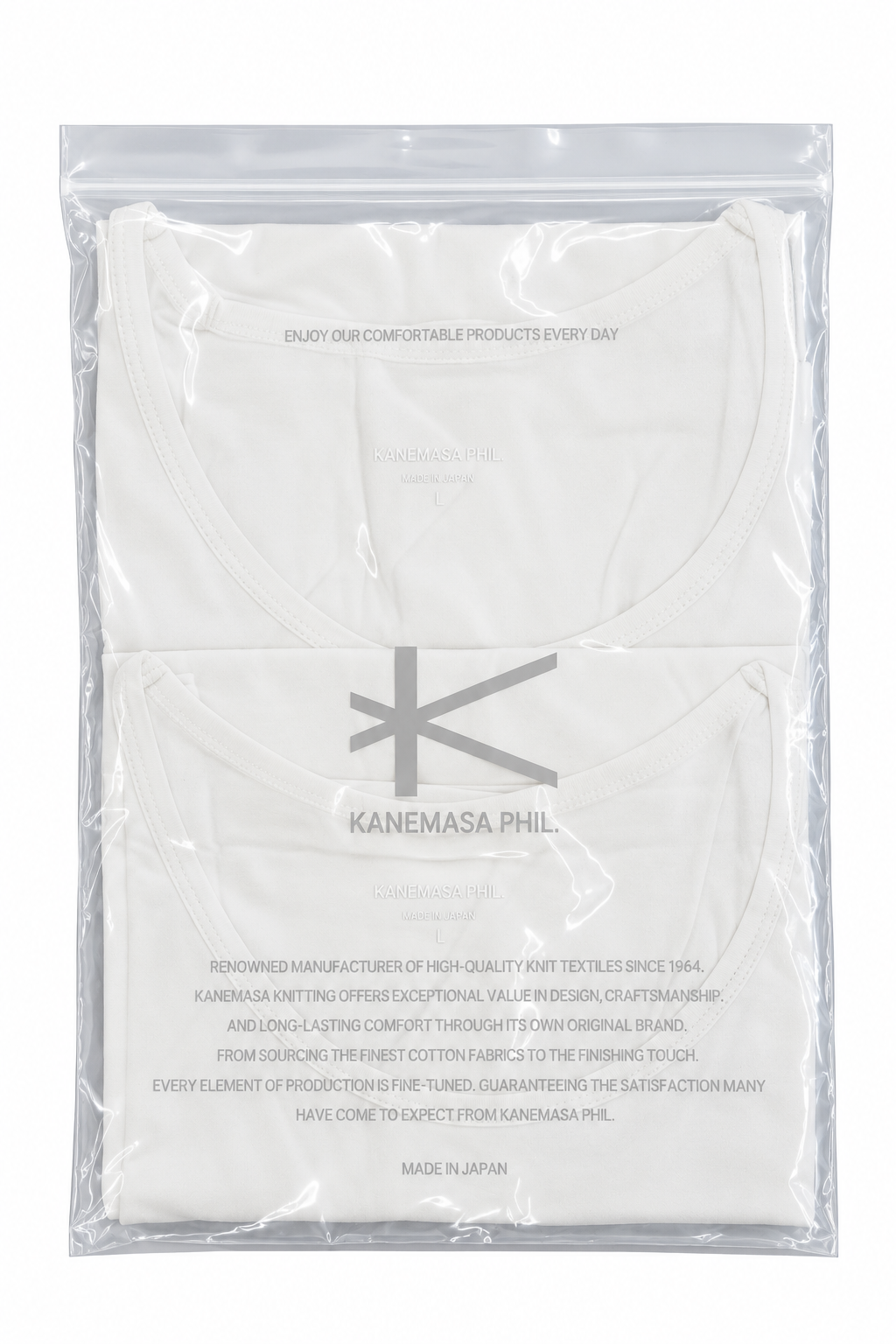 KANEMASA PHIL.  「46G Cotton Thin Pack Tank」COL：WHITE