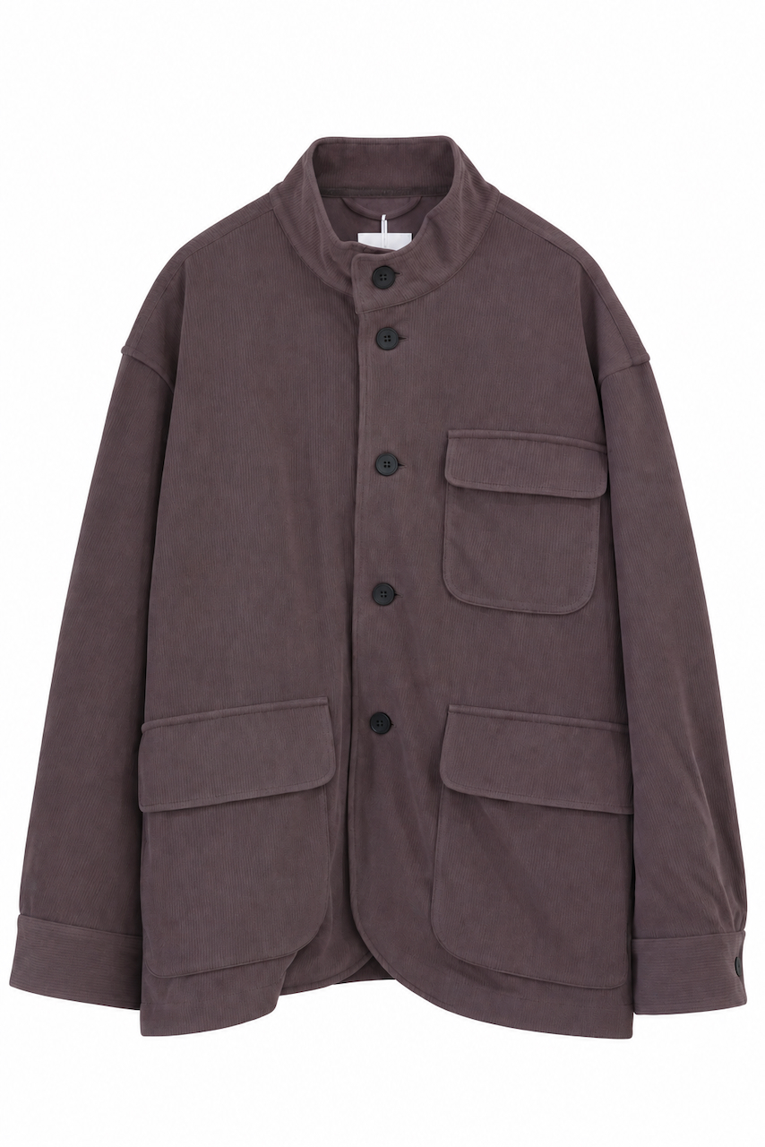 KANEMASA PHIL.  「22G Cupro Fibril Rib Collarless Coveralls 」