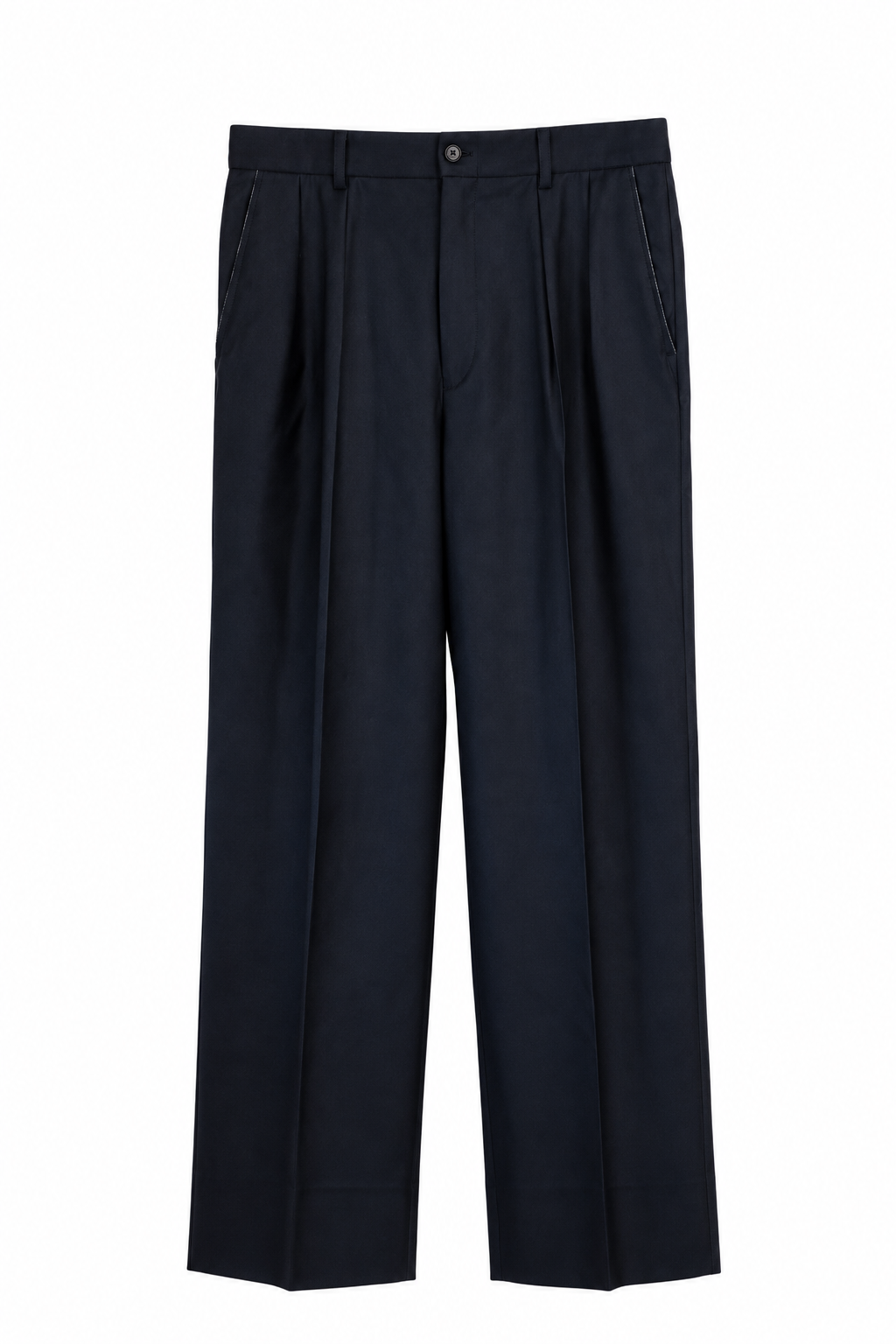 INTĒRIM・SUPER 120'S LIGHT WOOL 2-TUCK STRAIGHT SLACKS