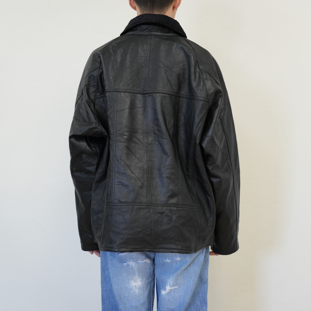 yoused ・LEATHER DRIVERS JACKET (SIZE0)