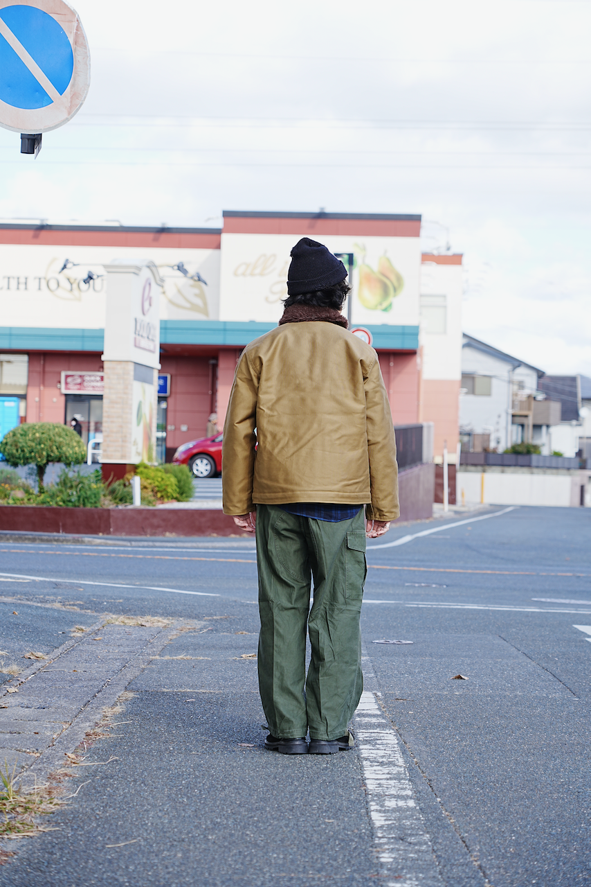 ワイパー N1デッキジャケット ミリタリー USED加工 WAIPER製オリーブ