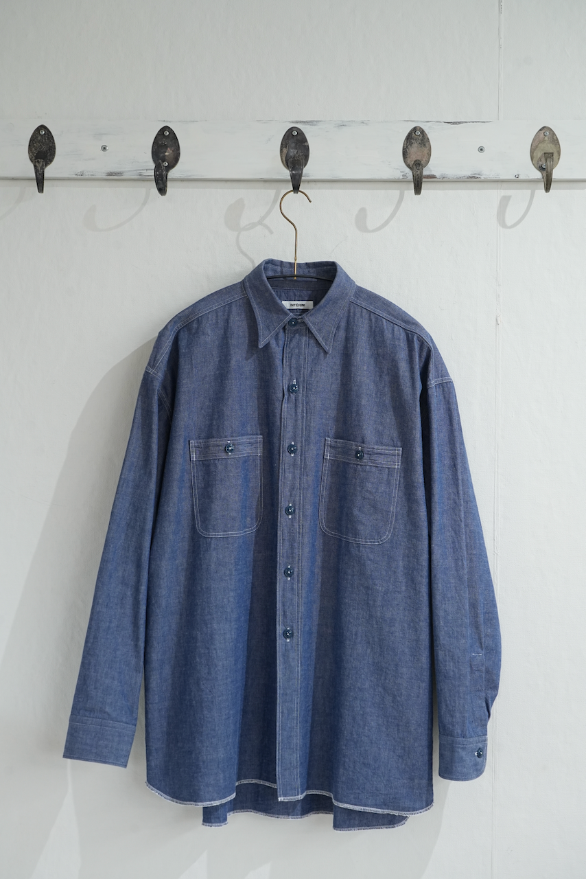 INTĒRIM・HYPER BIG MILITARY SHUTTLE CHAMBRAY SHIRT