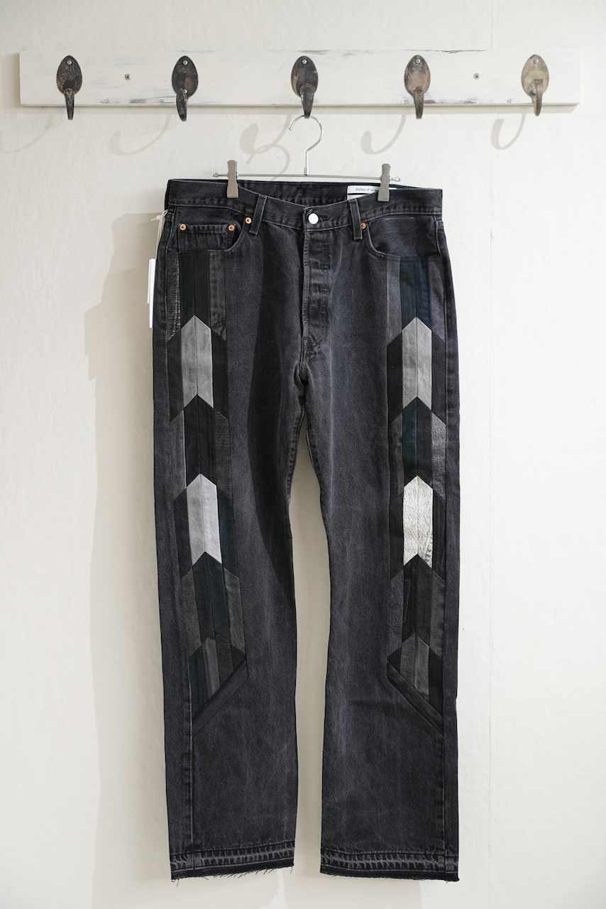 Children of the discordance・NY:ARROW DENIM PATCHWORK JEANS (SIZE3)